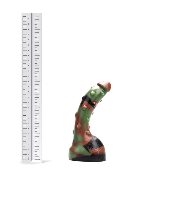 Kiotos Revolt Green Army Siliconen Dildo Groen 15 cm Ergonomisch Design Kiotos Revolt Small