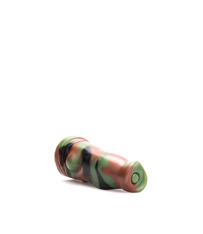 Kiotos Revolt Green Army Kiotos Premium Siliconen Dildo Groen 16 cm Compatibel Met Hung-Systemen