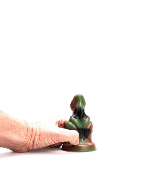Kiotos Revolt Green Army Ergonomische Groen Siliconen Dildo 11,5 cm - Premium Flexibele Silikenspeelgoed