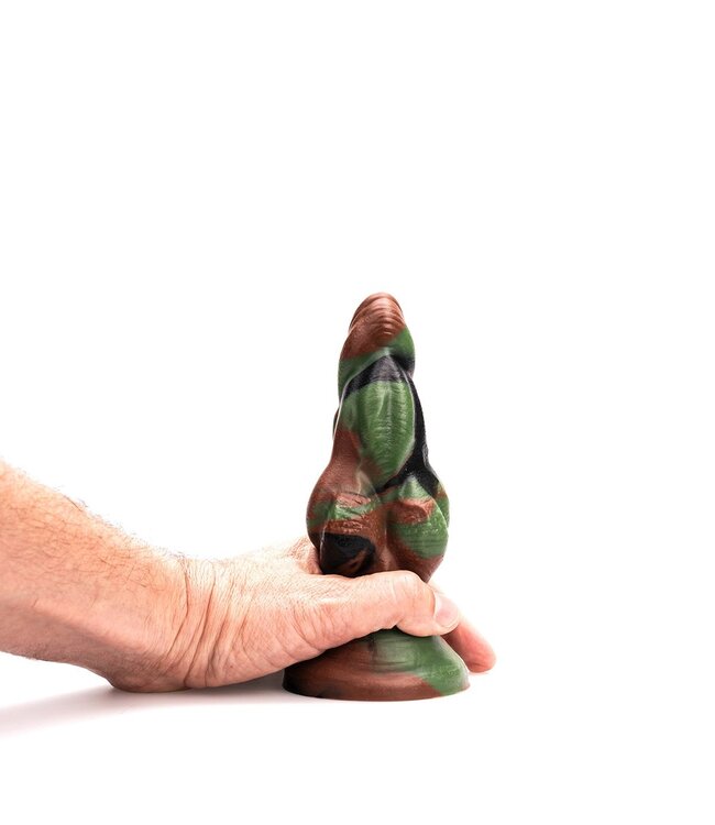 Kiotos Revolt Green Army Kiotos Revolt Small Groen Siliconen Dildo 17,5 cm – Lichaamsveilig, Flexibel