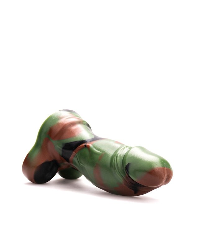Kiotos Revolt Green Army Kiotos Premium Siliconen Dildo 22 cm Groen Met HUNG-Systeem Compatibiliteit