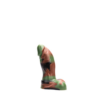 Kiotos Revolt Green Army Siliconen Dildo 16 cm Groen 50 mm Diameter Compatibel Met HUNG-systeem