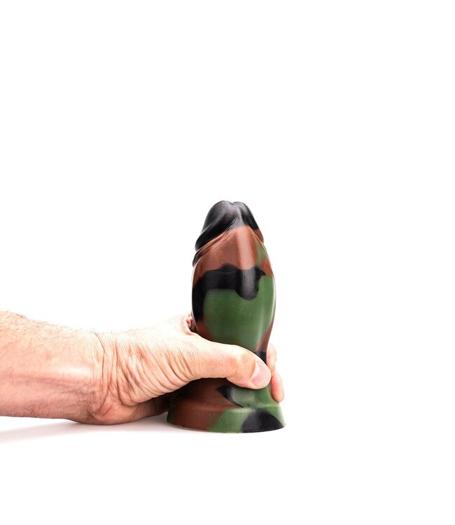 Kiotos Revolt Green Army Kiotos Revolt Groen Army 07 Small Siliconen Dildo 16 cm HUNG-compatibel