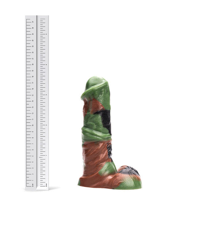 Kiotos Revolt Green Army Kiotos Premium Siliconen Dildo Groen 18 cm Medium Vac-U-Lock Compatibel