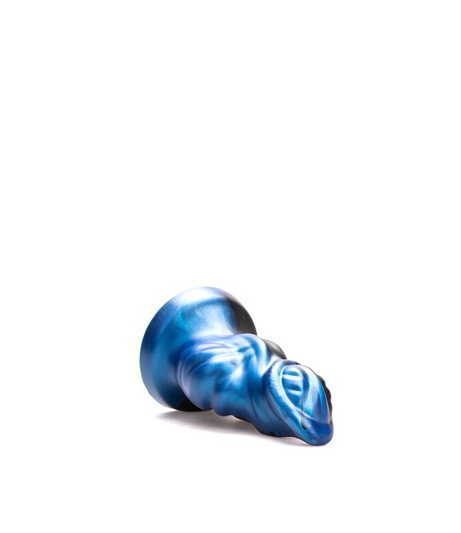 Kiotos Revolt Blue Wave Blue Wave Premium Siliconen Dildo 11,5 cm Blauw Ergonomisch Ontwerp