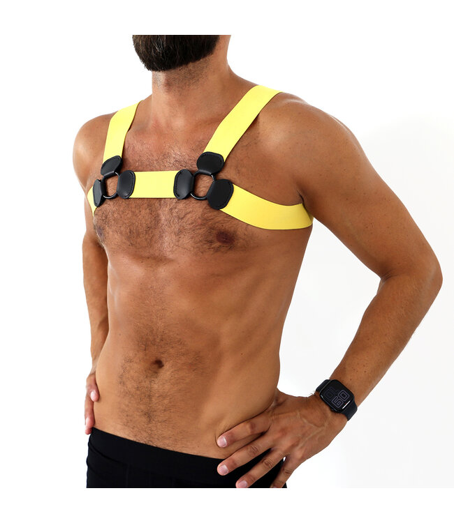 Stylisches Elastisches Brustgeschirr Gelb S/M – Komfort für jeden Anlass