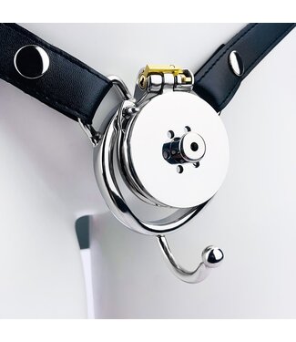 Discreet Flat Chastity Belt with Adjustable Strap & Locking System