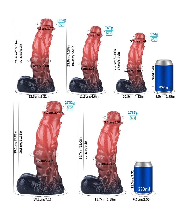 Giant Space Intruders Radiant Red Dildo 23,5 cm – Kosmisch Genot & Luxe Siliconen