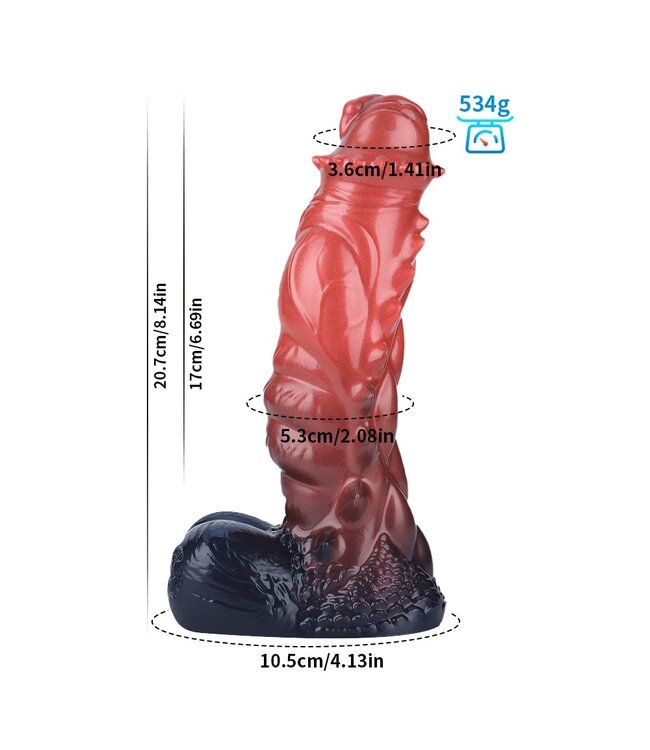 Giant Space Intruders Radiant Red Dildo 20.7 cm – Cosmic Pleasure and Luxury Design