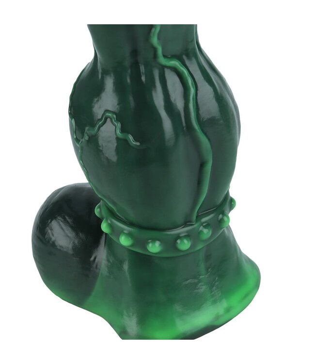 Giant Space Intruders Emerald Excitement Dildo 26,2 cm – Premium Platinasilicone Groen