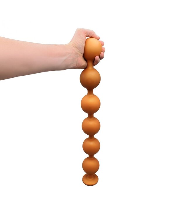 Kiotos Sport Balls Kiotos XXL Silicone Anal Beads 6 XXL Balls – 52 cm Gouden Stimulation Set