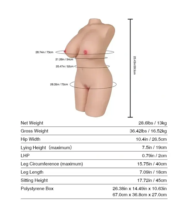 Tantaly Donna 13kg Realistic TPE Sex Doll - Perfect for Beginners & Discreet Play