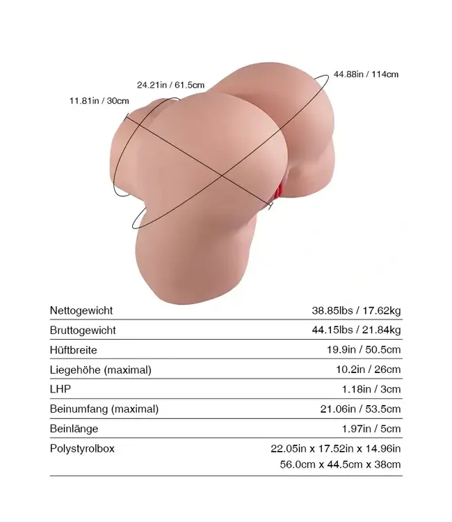 Tantaly Daisy Sexpuppe 17,6 kg | Realistischer Tantabutt & verführerischer Po