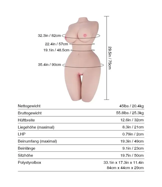 Tantaly Ruka Momoto Life-Size Japanese Sex Torso - Realistic Pleasure Experience