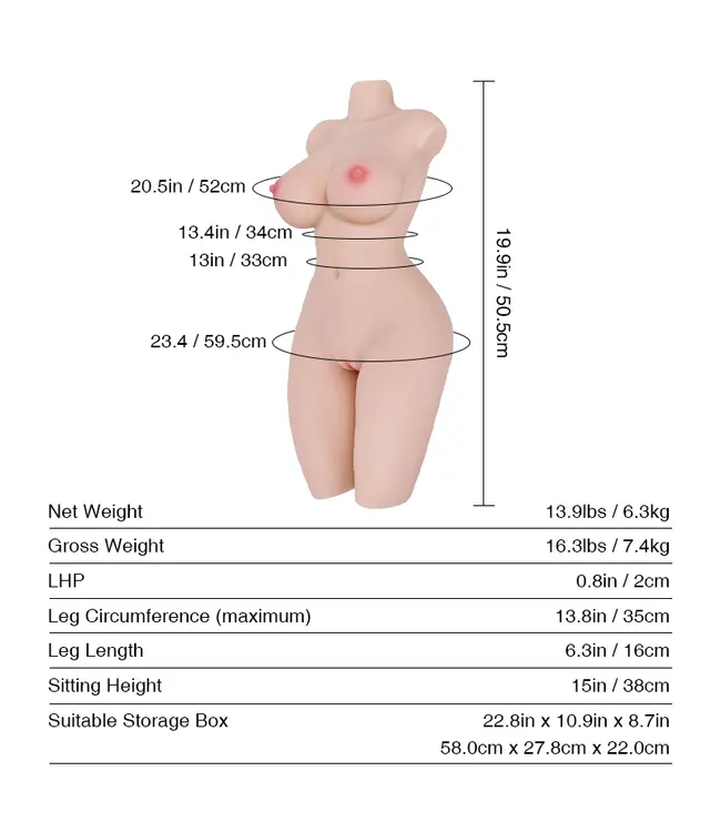 Tantaly Tantaly Compacte Sekspop 6,3 kg Voor Beginners Met Realistische Details