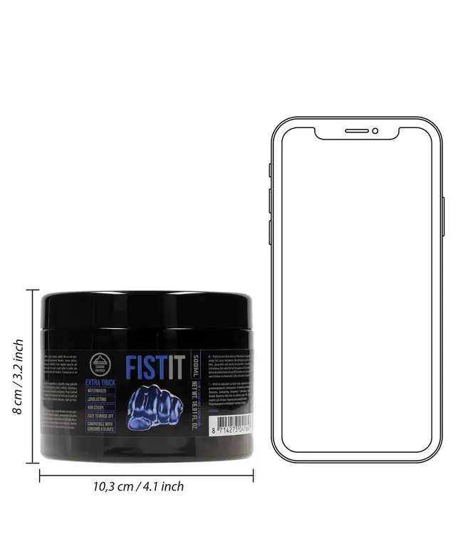 Fist It by Shots Fist It Black Label Waterbasis Extra Dik Glijmiddel 500 Ml Zwart