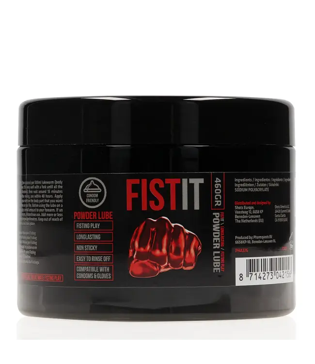 Fist It by Shots Black Label Water-Based Powder Lubricant - Silky Smooth, 460g