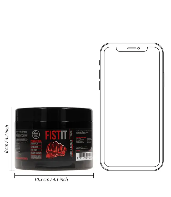 Fist It by Shots Black Label Water-Based Powder Lubricant - Silky Smooth, 460g