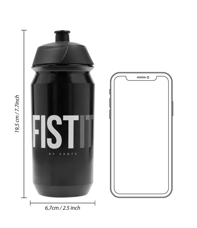Fist It by Shots Black Label Powder Lubricant Travel Bottle 500ml - Compact & Safe Design