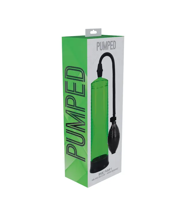 Pumped Penispomp Basic Waterdicht Groen – Effectief Tegen ED Met Silicone & PVC