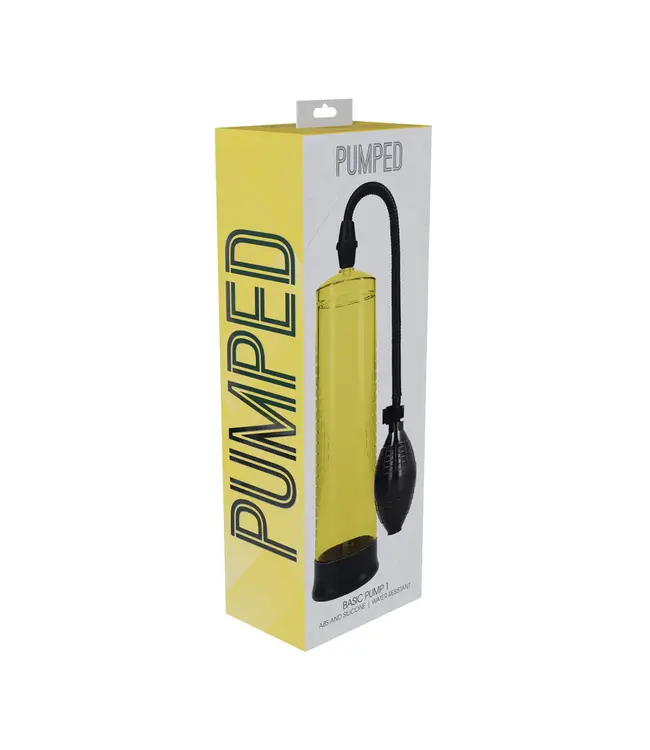Pumped Basic Yellow Penis Pump – Waterproof & Phthalate-Free for Harder Erections