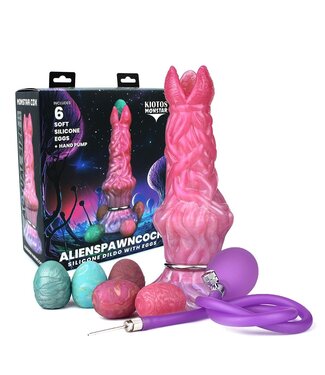 Kiotos Monstar Alien Oviposition Siliconen Dildo Met Eieren 20,3 cm