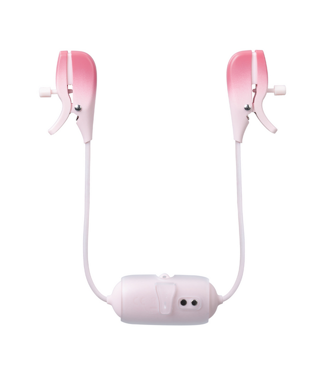 Lovense Gemini Bluetooth Nipple Clamps - App-Controlled Pleasure in Pink
