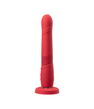 Lovense Gravity Red App-Controlled Vibrating Dildo with Suction Cup Base