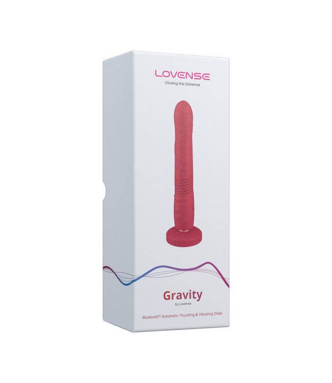 Lovense Vibrierender Dildo Gravity Rot 25,9 cm – App-gesteuert für freihändiges Vergnügen