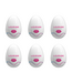 Lovense Lovense Zachte Rekbare Eier Masturbator 6-Pack Discreet Wegwerpbaar Wit
