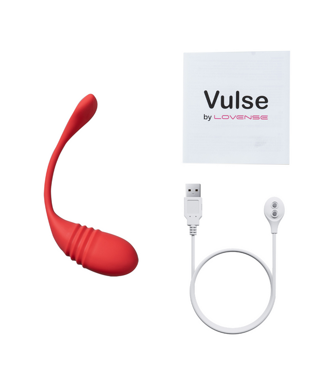 Lovense Lovense Handsfree Eivibrator In Rood Met App-Bediening En Stotende Functie