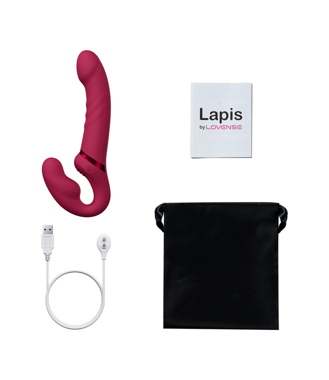 Lovense Lovense Dubbele Strapless Strap-On Met App-Controle En Drie Motoren 23 cm Rood