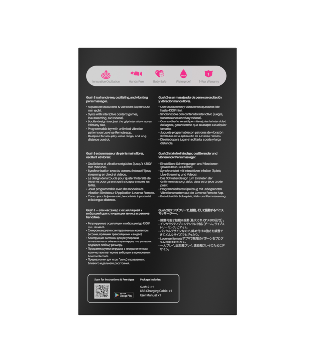 Lovense Lovense Bluetooth Penis Massager Met Verstelbare Omtrek, Vibratie & Oscillatie