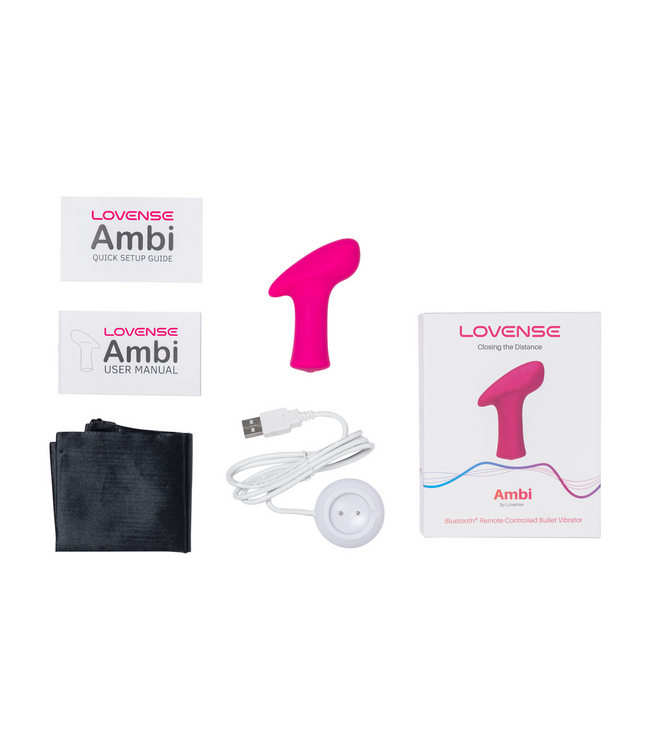 Lovense Ambi Pink Bullet Vibrator - App-Controlled, Powerful & Versatile