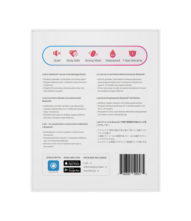 Lovense Lush Pink Bluetooth G-Spot Egg Vibrator - Powerful & Discreet