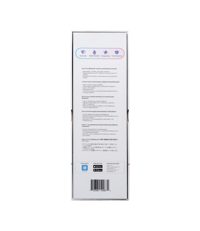 Lovense Lovense Domi Mini Wandmassager Met Bluetooth App En Verwisselbare Opzetstukken