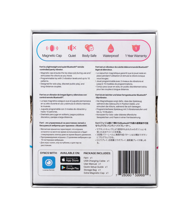 Lovense Lovense Bluetooth App-gestuurde Silent Panty Vibrator Roze