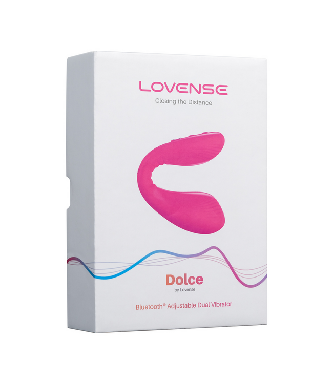 Lovense Dolce Doppelseitiger Vibrator Rosa – Tragbar mit Bluetooth-Fernbedienung