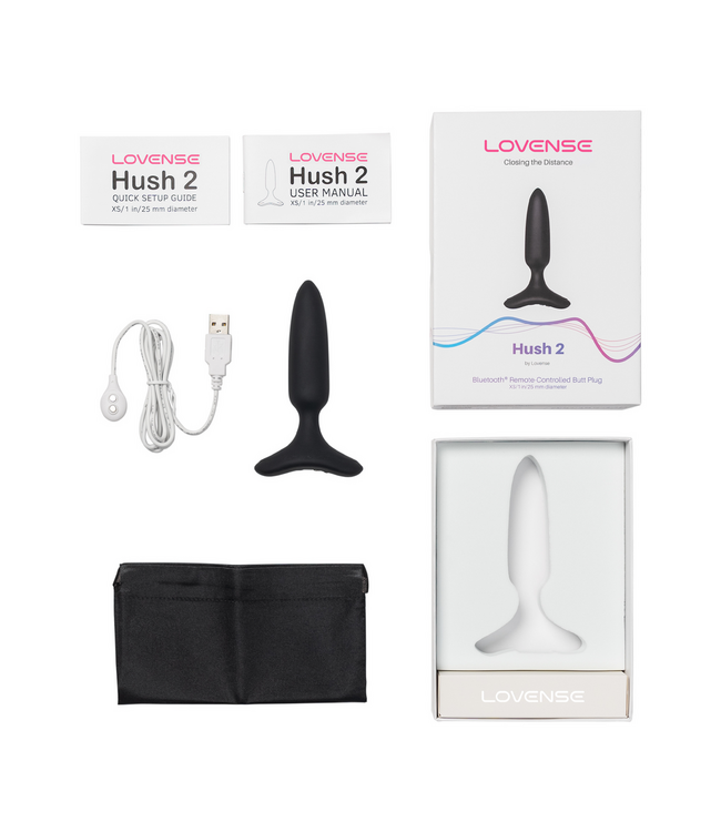 Lovense Hush 2 App-gesteuerten Buttplug – 12 cm, kraftvolle Vibrationen, schwarz