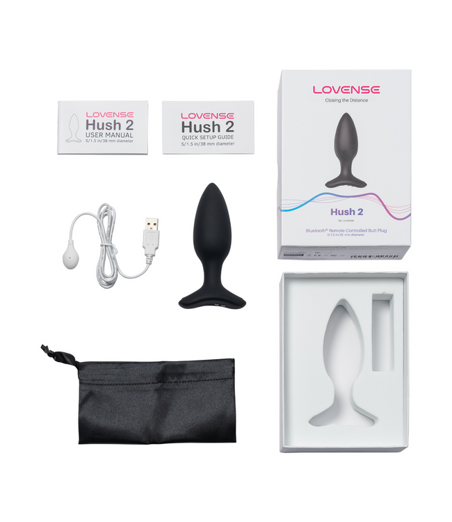 Lovense App-gesteuerter Hush 2 Buttplug 12,15 cm – Intensives Vibrationserlebnis