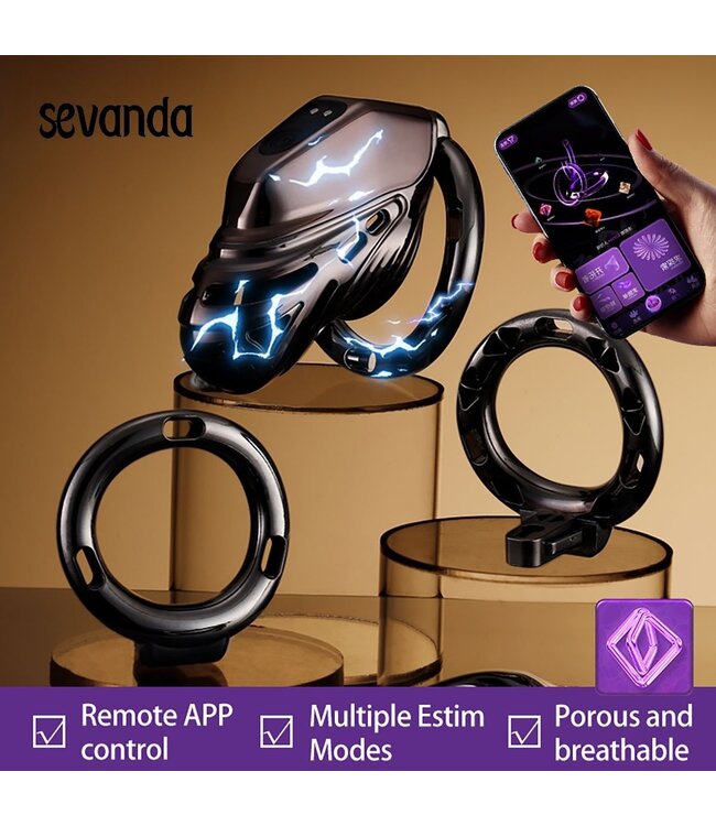 DEAL Sevanda Sevanda Bluetooth E-Stim Keuschheitskäfig | App-gesteuert & flexibel