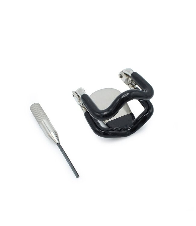 Kiotos Steel Roestvrij Stalen Kaakbondage Met Zwarte Comfort Coating