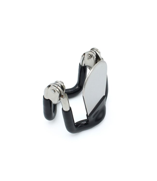 Kiotos Steel Roestvrij Stalen Kaakbondage Met Zwarte Comfort Coating