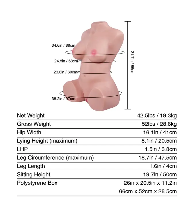 Tantaly Candice Pro Catwoman Torso Doll with Tantabosom - Lifelike Curves