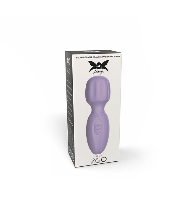Pixey Pixey 2GO Lilac Wand Vibrator - Compact, USB Rechargeable & Waterproof