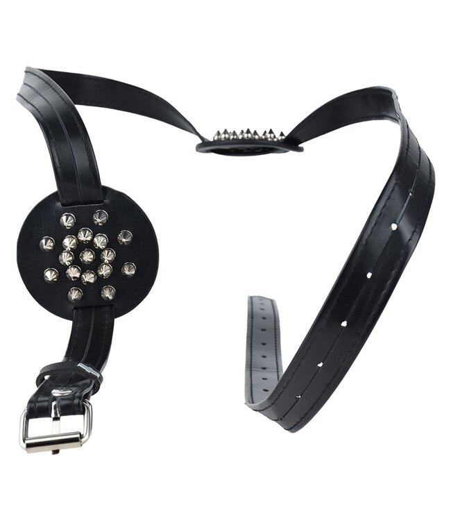 Kiotos Leather Mutiger Spiked Brustbinder mit scharfen Spikes | Verstellbar und leicht