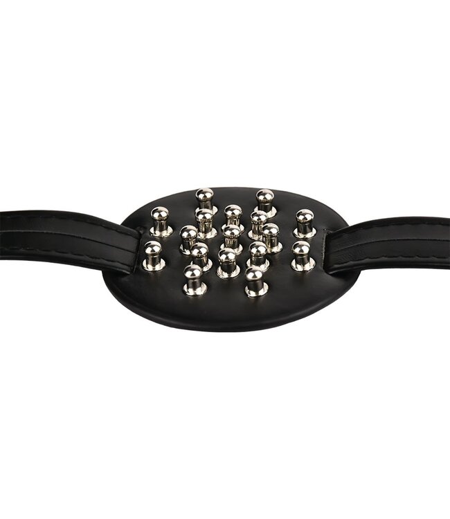 Kiotos Leather Abgerundetes Noppen-Brasstrapping – Stilvoller PU-Leder-Harness für Fetish-Spiel