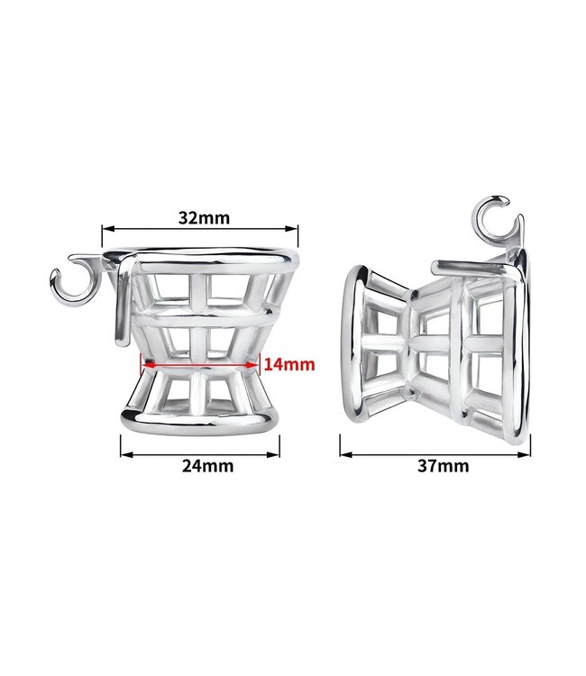 Kiotos Steel Eleganter Keuschheitsgürtel aus Edelstahl mit verstellbarem Riemen