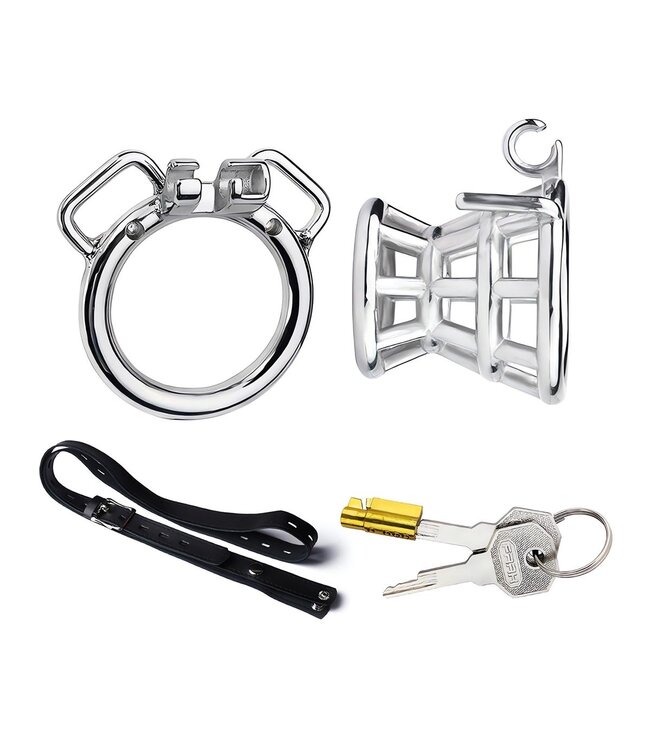 Kiotos Steel Elegant Stainless Steel Cone Cell Chastity Belt with Adjustable Strap