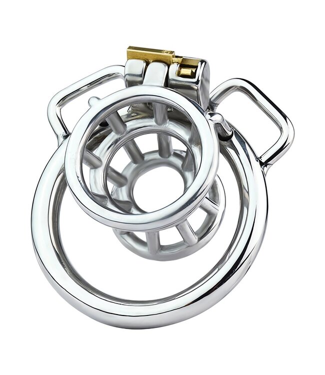 Kiotos Steel RVS Kuisheidsgordel Met Open Celstructuur En Verstelbare PU-Riem Met Slot